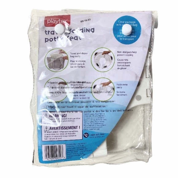 NIP Playtex White Folding Travel Potty Seat - Picture 11 of 13